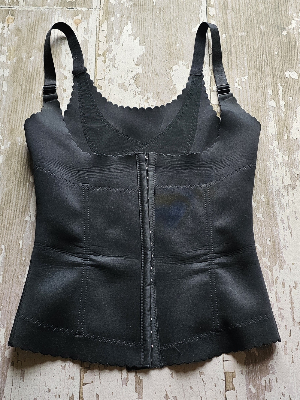 Prima Valentina Black Scalloped Shaping Camisole Size Large - Picture 3 of 9
